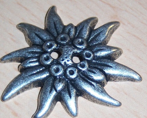 Trachtenknopf edelweiß mm - trachtenknopf, 38