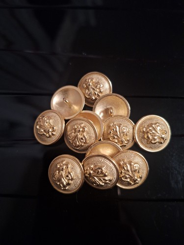 10er set goldene ösenknöpfe - 10er,