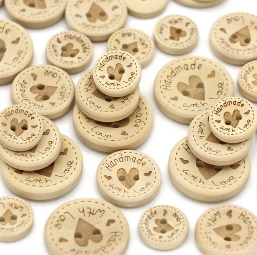 15mm 20mm 25mm holzknöpfe - 15mm,