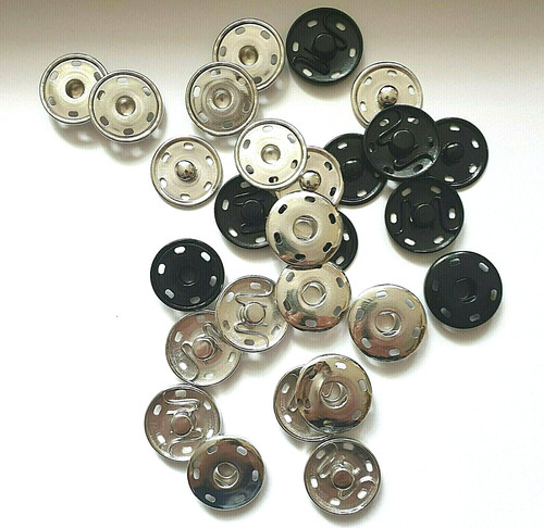 Druckknöpfe silber - 10,