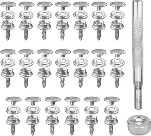 Druckknopf schrauben set - 15, mm